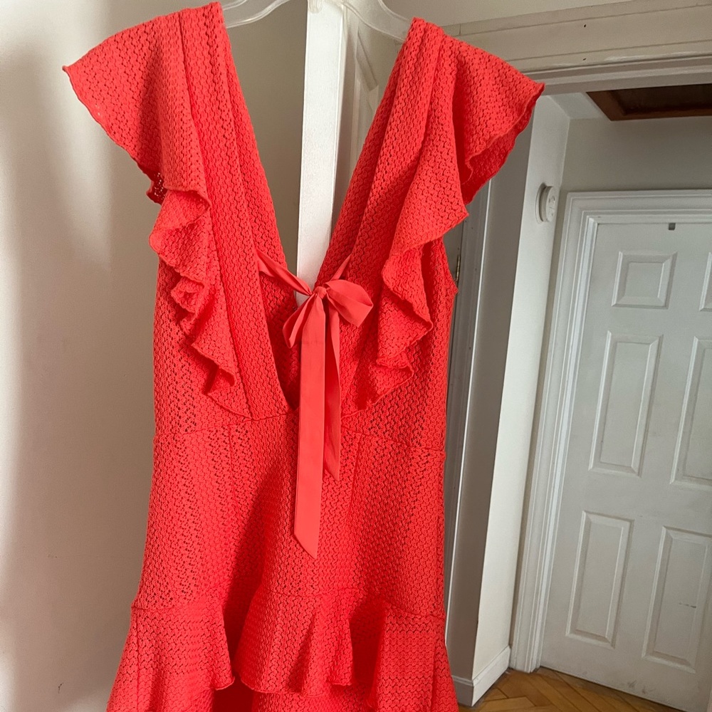 SAYLOR Red Ruffle Mini Dress - Picture 8 of 8